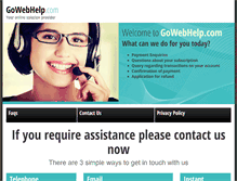 Tablet Screenshot of gowebhelp.com